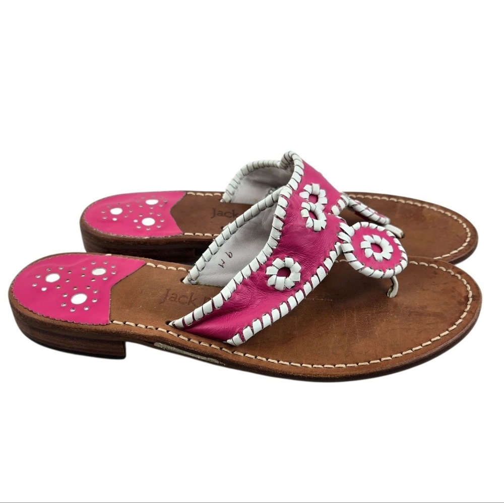 Jack Rogers Palm Beach Navajo Sandals - Hot Pink Size 6.5